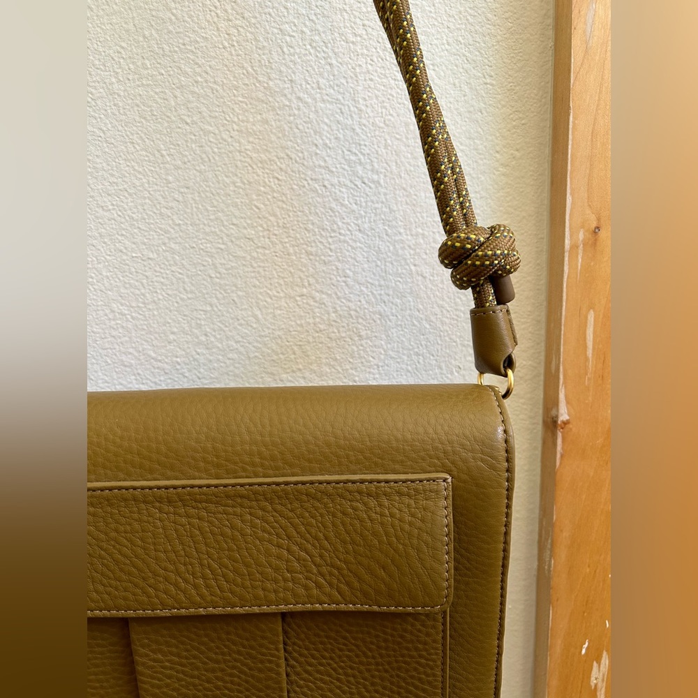 Dagne Dover Pebbled Leather Purse in Olive Green - discontinued style - Picture 10 of 13